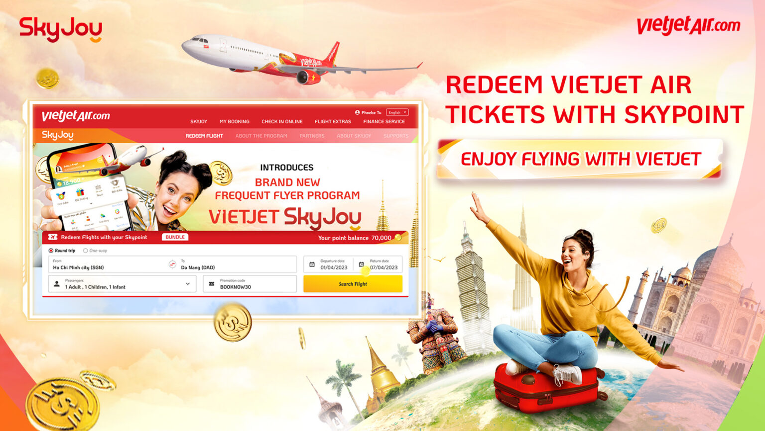 Redeem Vietjet Air Tickets With Skypoint Enjoy Flying With Vietjet